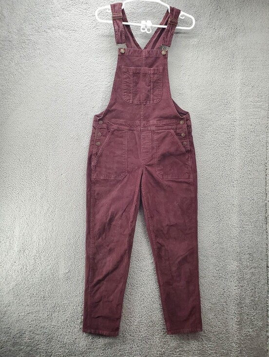 American Eagle Outfitters Pants - American Eagle Corduroy Overalls Womens Medium Burgundy
